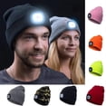 thumbnail image 3 of LED Knit Hat Button Cell Type Knitted Hat With Light Glowing, 3 of 11
