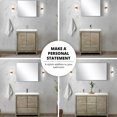 thumbnail image 4 of Cultured Marble Top Rustic Bath Vanity, 36 In. W X 20 D - And To Scratches Stains With 28 Mirror Faucet Included, 4 of 5