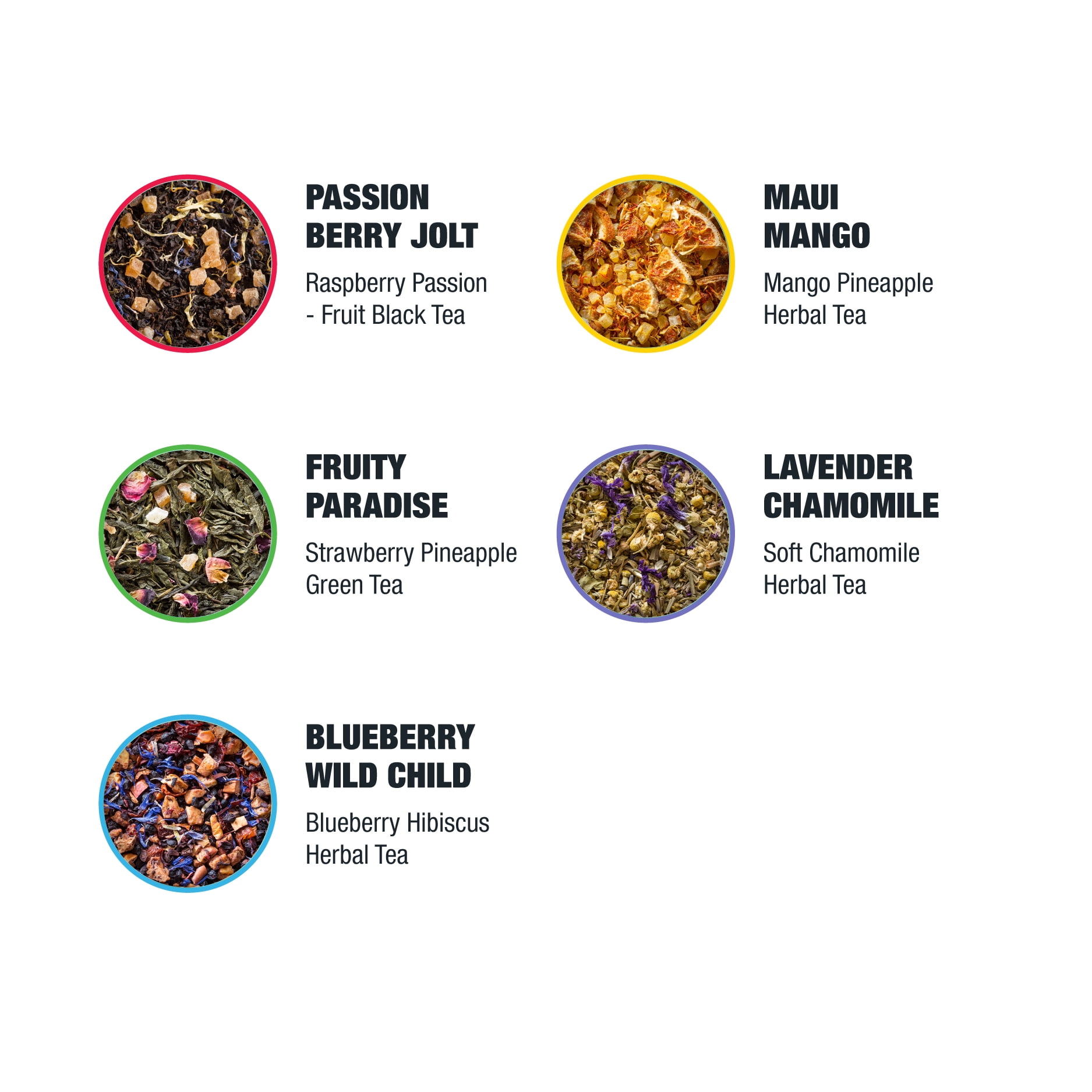 Tiesta Tea - Tiesta's Top Loose Leaf Tea Gift Box, High to Non Caffeinated Tea Variety Pack, Make Hot & Iced Tea, 5 Pouches of Assorted Tea Blends with Green, Herbal, Black & Fruit Tea Bags