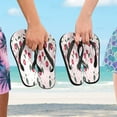 thumbnail image 5 of iauyy Unisex Printed Flip Flop Sandals - Lightweight Non-Slip Beach Shoes,A Cherry Pattern, 5 of 8
