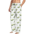 thumbnail image 3 of Mens Pajama Pants - Soft Sleep & Lounge Pants for Men, Funny Durian Cuteness Casual PJ Bottoms Pants with Pockets, 3 of 5