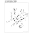 thumbnail image 3 of Kingston Brass KS1221BEX Essex Double-Handle 3-Hole Wall Mount Bathroom Faucet in Polished Chrome, 3 of 5