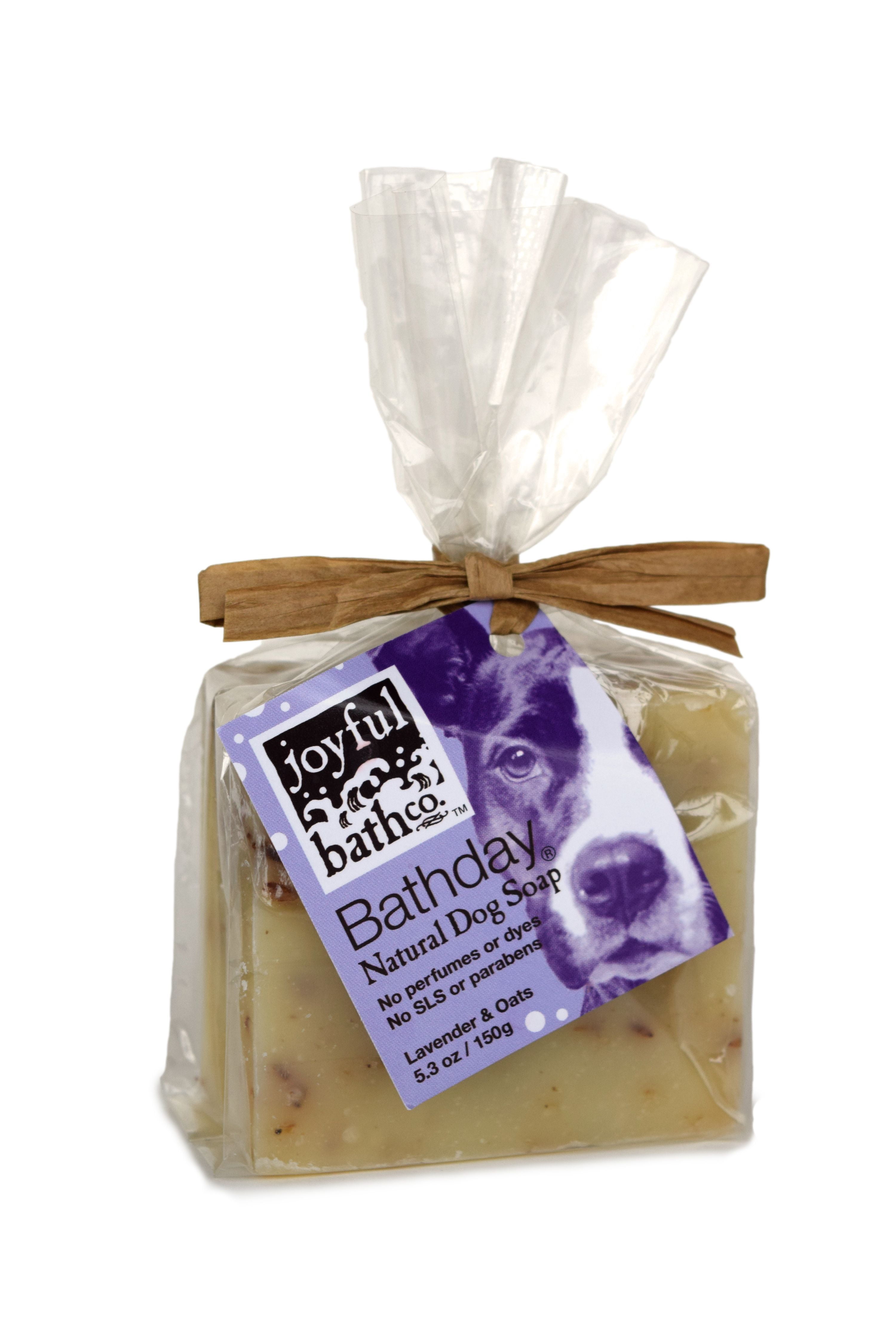 Joyful Bath Co. Bathday Natural Dog Soap, Lavender & Oats, 5.3 oz