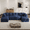 Blue, variant on Wiilayok U Shaped Sectional Sofa,131" Modular Corduroy Cloud Sofa with Extra Deep Seat for Living Room, No Assembly,Orange