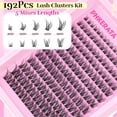 thumbnail image 3 of Kit de extensión de pestañas PHKERATA Wispy Lash Clusters 192 piezas, 3 of 5