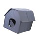 thumbnail image 2 of Casa para Gatos Salvador Refugio Impermeable Resistente Parte Plana Gris, 2 of 10