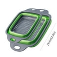 thumbnail image 3 of Clearance Drain Rack under $7 Vegetables And Fruits Kitchen Mesh Folding Silicone Colander Strainer Set Collapsible Colander Set 2pcs, 3 of 6