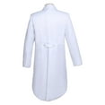 thumbnail image 2 of iiniim Men's Tailcoat Slim Fit 4 Pieces Suit Groom Tuxedo Wedding Blazer Tux Pants Party Dinner Suits White XS, 2 of 7