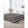 thumbnail image 6 of Black Striped Flat Sheets Only Full Size, Soft Breathable Bed Top Sheets for Mattress, Modern Simple Farmhouse Beige Vintage Luxury Bedding Flat Sheets for Home Hotel Bedroom Bed Protection, 6 of 9