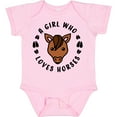 thumbnail image 3 of Inktastic A Girl Who Loves Horses Boys or Girls Baby Bodysuit, 3 of 5