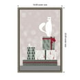 thumbnail image 3 of Amanti Art Retro cat and gifts Framed Canvas Wall Art Print, 3 of 7