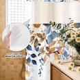 thumbnail image 3 of No Hook Shower Curtain, Orange Blue Botanical Shower Curtains for Bathroom with See Through Top Window, Weeping Fall Eucalyptus Leaves Waterproof & Washable Bath Curtain Small Stall 36"x78", 3 of 9