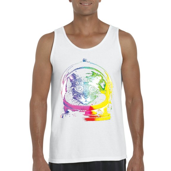 Artix - Men's Tank Top for Men, up to Men Size 3XL - Space Cat