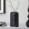 thumbnail image 7 of Gild Design House Calyx 12" Metal Table Vase Large Black, 7 of 7