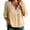 Beige, variant on Women's V Neck Lace Collar Blouse Three Quarter Sleeve Pullover Top For Casual Wear