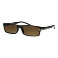 thumbnail image 2 of Mens Narrow Rectangular Plastic Powered Sun Reader Reading Glasses Brown 3.5, 2 of 4