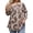 #311-Beige, variant on Women's Plus Size Paisley Print Top, Elegant One Shoulder 3/4 Sleeve Blouse with Side Slit & Pocket