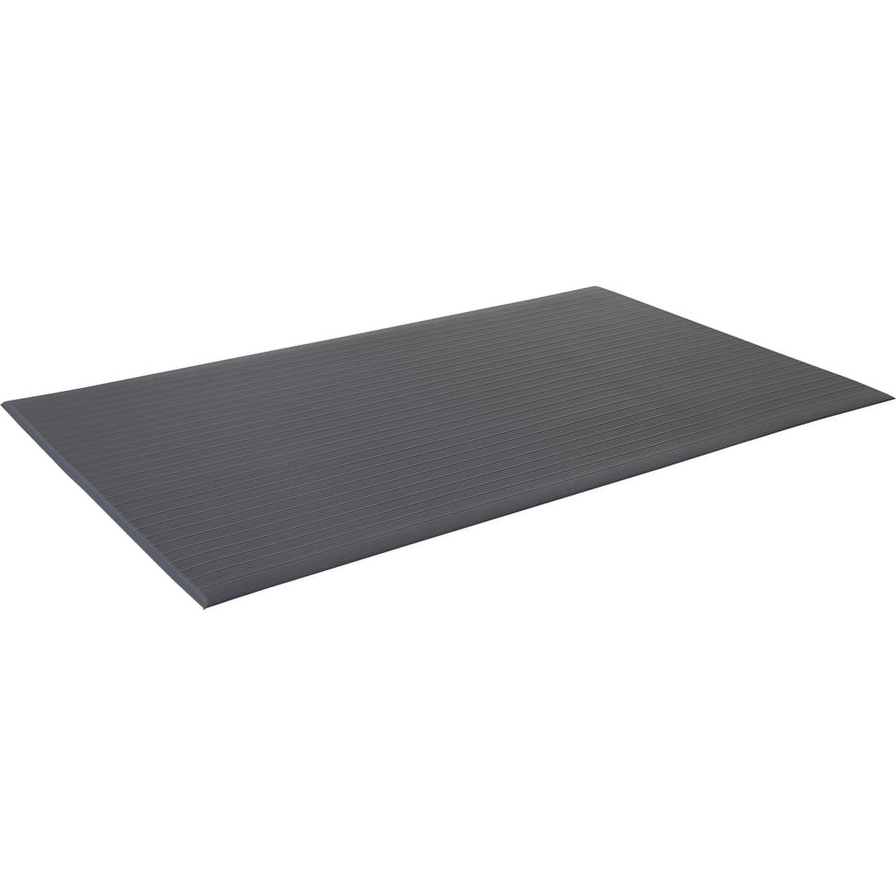 Genuine Joe Air Step Anti-fatigue Mat - Warehouse - 12 Ft Length X 36" Width X 0.38" Thickness - Vinyl, Vinyl Foam - Black