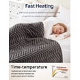 thumbnail image 3 of Westinghouse 50x60" Electric Throw Heated Blanket, Soft Flannel Electric Blanket, 6 Heating Levels& 2-10 Hours Time Setting, Machine Washable, Light Grey 50x60, 3 of 7