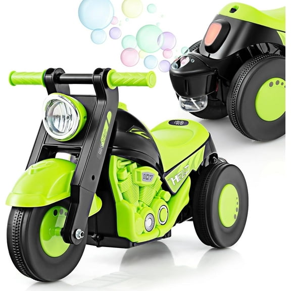 OLAKIDS Ride on Push Car, Foot-to-Floor Sliding Car for Toddlers Kids Motorcycle with Bubble Maker, Music, 3 Wheels Ride on Toys Gift for Boys Girls Aged 3-5 Years