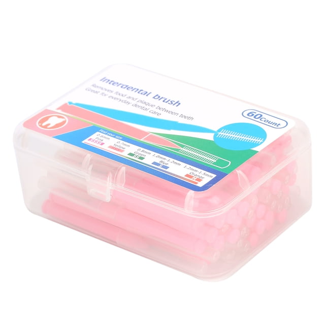 Interdental Brush Orthodontic Interdental Brush Teeth Cleaning Toothpick Interdental Brush Toothpick Tooth Cleaning Tool 60pcs / Box Orthodontic Interdental Brush Tooth Cleaning