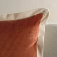 thumbnail image 4 of Safavieh Jordy 18" x 18" Modern Cotton Decorative Pillows, Burnt Orange/Natural, 4 of 4