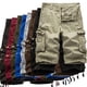thumbnail image 2 of Mono de verano para hombre, 100 % holgado, estilo safari, informal, de gran tamaño, con múltiples bolsillos, pantalones cortos de cinco puntos, 2 of 5