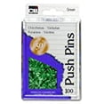 thumbnail image 2 of Charles Leonard Push Pins, Green, 100-Pack (200-GR), 2 of 3
