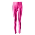 thumbnail image 5 of Promotion Sales! High Waisted Flare Leggings For Women Stretchy Faux Leather Slim Fit Legging Tights Comfortable Casual Wear Hot Pink S Size, 5 of 7