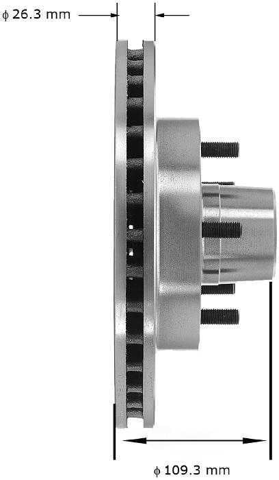 BENDIX PREMIUM DRUM AND ROTOR PRT1233 Bendix Brake Rotor