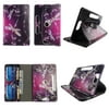 "Sparkly Butterfly tablet case 8 inch  for HP Stream 8"" 8inch android tablet cases 360 rotating slim folio stand protector pu leather cover travel e-reader cash slots"