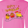 thumbnail image 4 of Inktastic Happy Thanksgiving Turkey Train with Food Long Sleeve T-Shirt, 4 of 5
