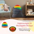 thumbnail image 4 of Gymax 5 PCS Stepping Stones for Kids w/Storage Bag for Motor Skills Strength Ages 3+ Multcolor, 4 of 10