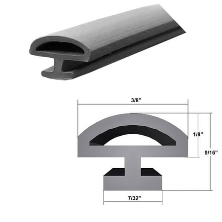 

Grey Bulb Type Gasket Weatherstrip 3/8 Width 7/32 Backing - 20 Ft.