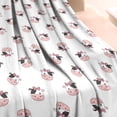 thumbnail image 3 of White Cow Bow Pattern Blanket,Comfortable Soft Flannel Throw Blanket,All Season,Warm Lightweight Blankets for Sofa Bed Couch Living Room Chair,40"x50", 3 of 4