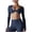 Navy, variant on Sexlip Womens Sheer Mesh Panel Bodysuit Long Sleeve Design Lightweight Fabric Relaxed Silhouette for Party Events Blue S