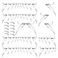 thumbnail image 4 of Double Foot Sea Pole Guide Ring, Wear-resistant Convenient Loop Ceramic Sea Rod Wire Guide Ring Durable 65Pcs/Box  For Outdoor Fishing, 4 of 8