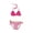 Pink - pnkwht, variant on Hula Honey Womens Floral Triangle 2 Piece Bikini, Pink, X-Small