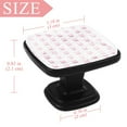 thumbnail image 4 of 4 Pcs Square Cabinet Handle Cupboard Knob Drawer Pulls Handle Pink Bunny Drawer Knobs with Screws Furniture Decoration, 4 of 7