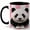 Black, variant on Panda Portrait Coffee Mug, Wildlife Animal Mug, Ceramic 11 oz