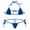 Dark Blue, variant on Women Tie Side Triangle Cup Bikini Set 2 Piece Swimwear Lingerie for Beach or Poolside White Free Size