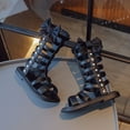 thumbnail image 6 of NOKIO Baby Girl Roman Sandals Toddler Leather Sandals Baby Girl Gladiator Sandals Girls' Sandals Summer Side Zipper Children's Sandals Little Girls' Fashion Princess Shoes Children's Roman Sandals, 6 of 8