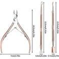 thumbnail image 2 of 3 piezas Coupe-cuticules Avec Poussoir Envies, o Rose, Pour Repousser Cuticule En Acier Inoxydable Ciseaux Ongles Professionnel Outils Manucure, 2 of 5
