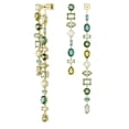 thumbnail image 1 of Pendientes Swarovski Gema Drop asimétricos en tono oro verde, 1 of 1