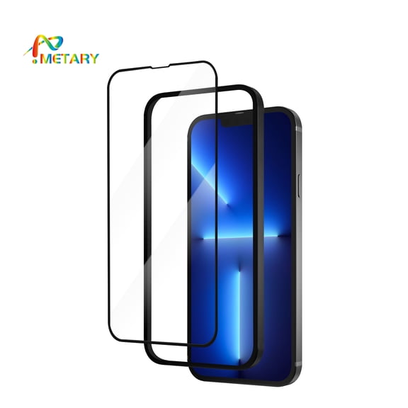 METARY iPhone 13 Tempered Slim Glass Screen Protector for 6.1 and Pro 6.1
