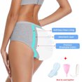 thumbnail image 6 of Sunm Boutique Cotton Period Underwear for Women, Extended Leak Protection Quick Absorbing Menstrual Panties, 5-Pack, 6 of 8