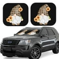 thumbnail image 2 of Daiia Sunflower Gnomes 4 2PCS Car Windshield Sun Shade, Foldable Sun Shield for Car Front Window, Auto Sun Blocker Visor Protector Universal for Truck SUV Pickup-Large, 2 of 7