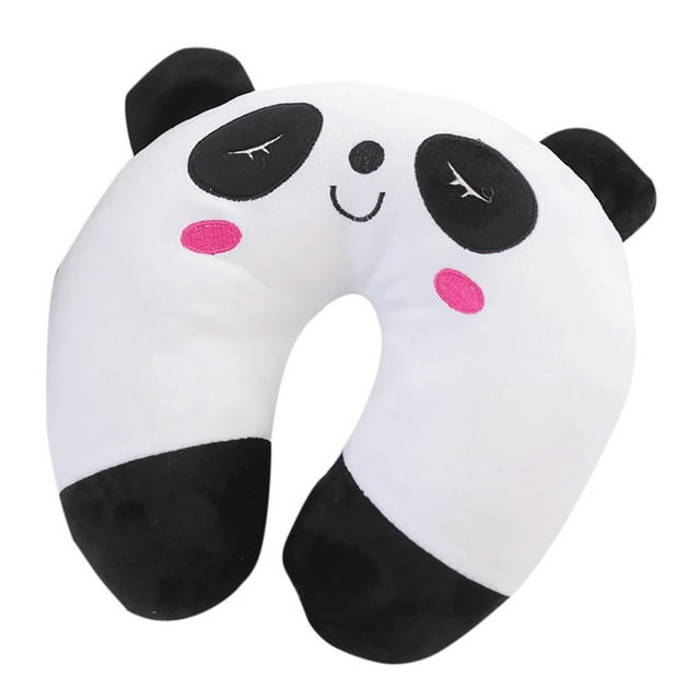 Fiudx Almohada Cervical de Viaje, Terciopelo Supersuave, Diseño Transpirable, Reduce La Presión Cervical, Ideal para Coches, Trenes y Aviones, Accesorio de Viaje Cómodo, Regalo para Niños, Tamaño 27