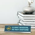 thumbnail image 3 of Client Session, Do not Disturb, Blue Silver Frame, Desk Sign (2x8"), 3 of 3