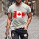 thumbnail image 1 of Tops para hombre, blusas y camisas de cuello redondo y manga corta para hombre. Camiseta de cuello redondo y manga corta con estampado de bandera canadiense para hombre. Blusa de algodón y poliéster p, 1 of 5